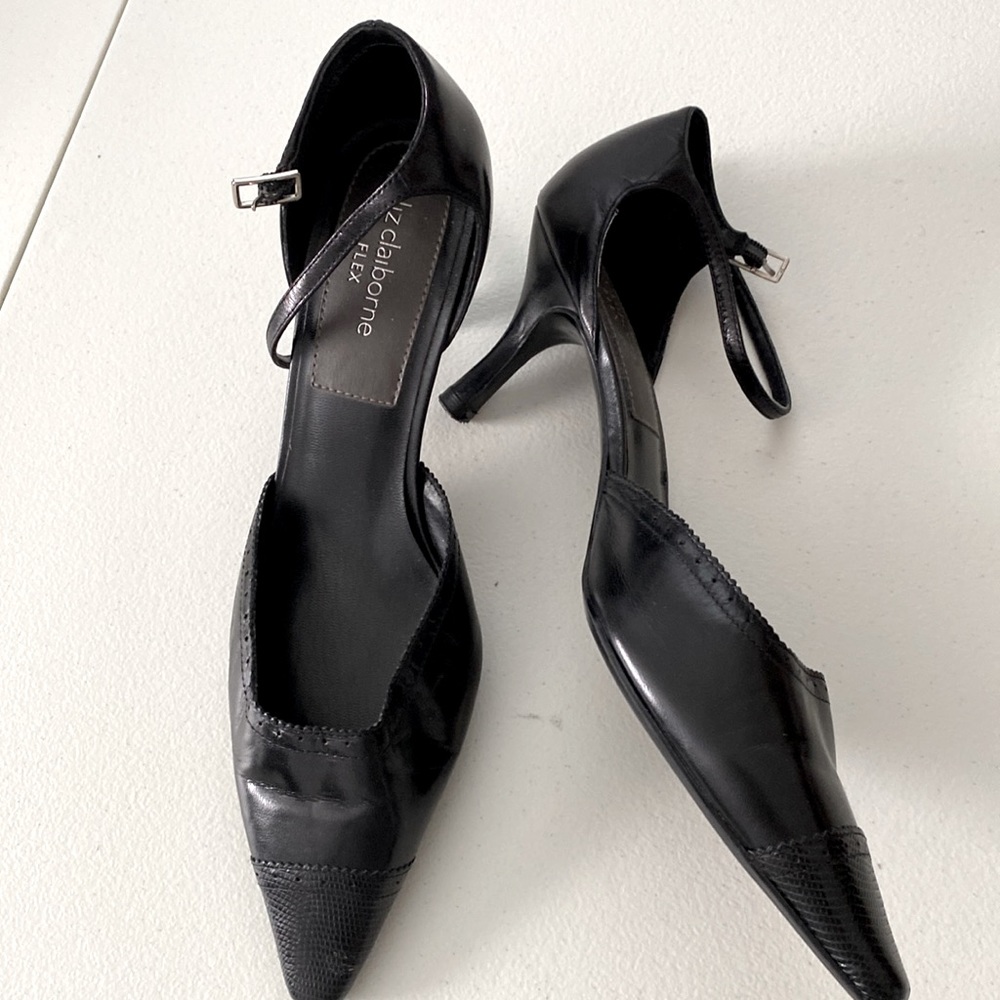 Black ankle heels